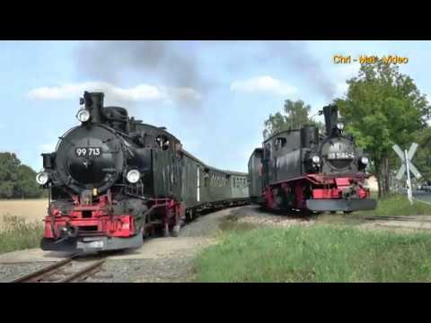 Wilder Robert - Bahnhofsfest in Mügeln mit VIK 99 713 - Döllnitzbahn