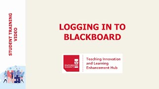 Logging in to Blackboard (student)