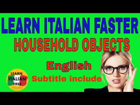 How To Learn The Italian Language In English|House hold Items