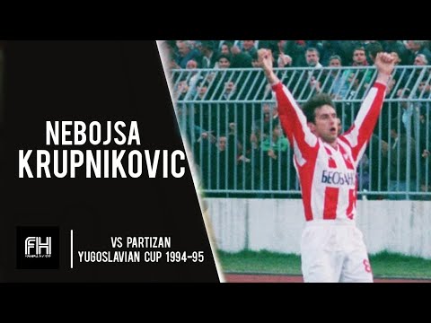 Nebojsa Krupnikovic ● Goal and Skills ● Crvena Zvezda 2-0 Partizan ● Yugoslavian Cup 1994-95
