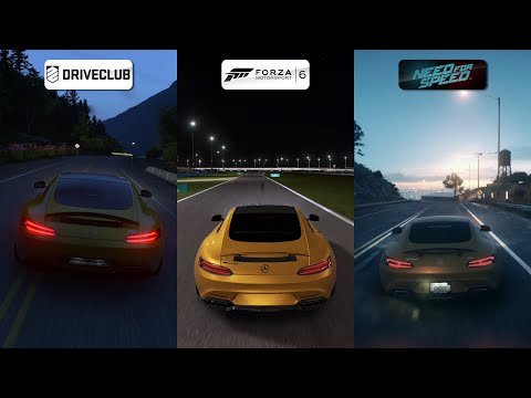 DriveClub vs Forza 6 vs Need for Speed - Mercedes AMG GT Graphics & Sound Comparison