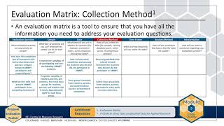 Module 5, Chapter 3: Data and Evaluation Questions (REL Central)