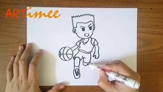 How to Draw a Basketball Player ( Step by Step )