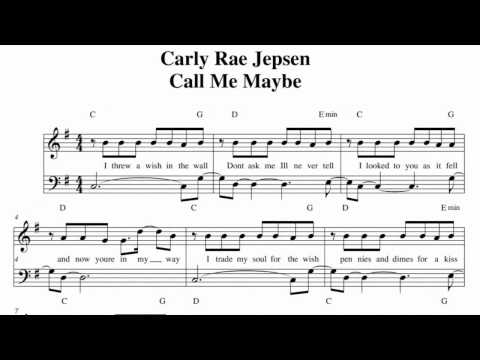 Carly Rae Jepsen - Call Me Maybe  Music sheet