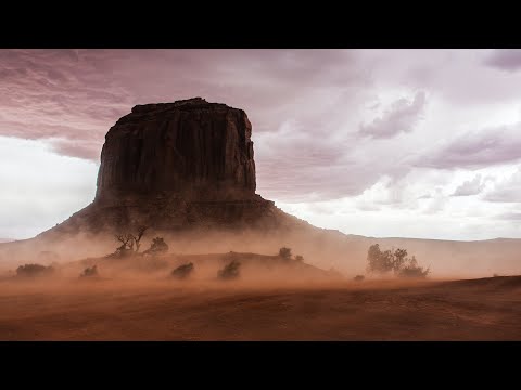 Howling Desert Wind in Monument Valley | Ambience, Sounds, Windy | Wilderness White Noise | 12 Hr 4K