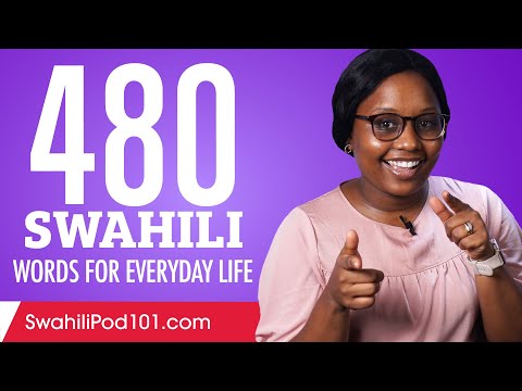 480 Swahili Words for Everyday Life - Basic Vocabulary #24