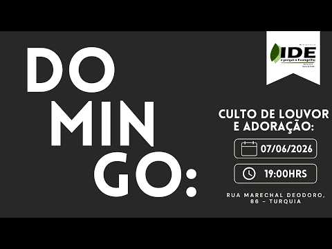 CULTO ONLINE | Domingo - 07/06/2026