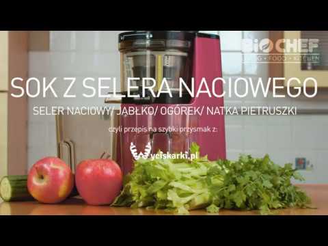 Szybki przepis na sok z selera naciowego z BioChef Whole Slow Juicer wyciskarka soku
