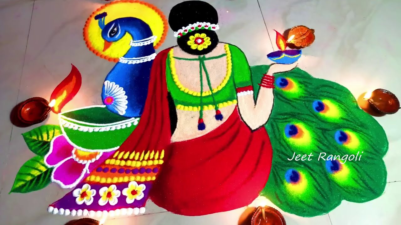 diwali special rangoli for competition by jeet rangoli