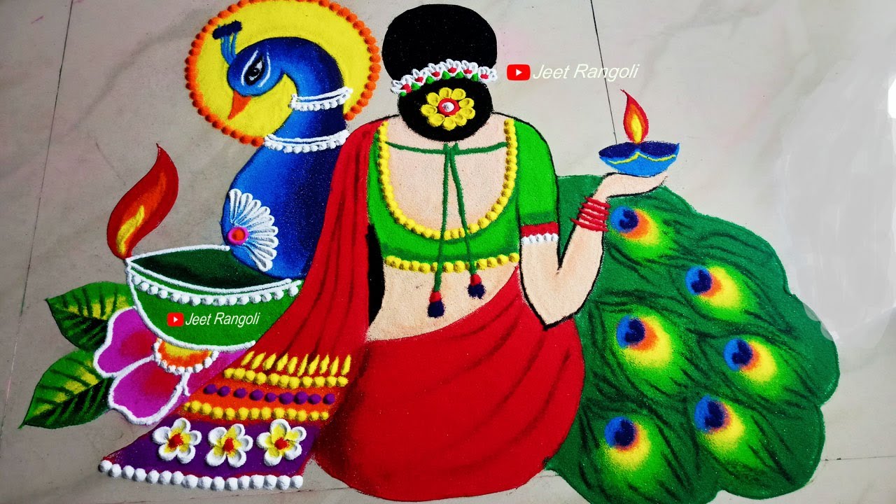 Diwali special rangoli for competition by jeet rangoli
