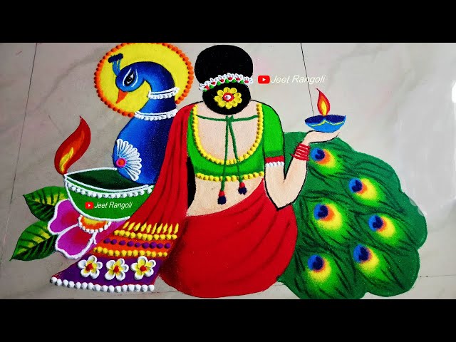 Diwali special rangoli for competition by jeet rangoli