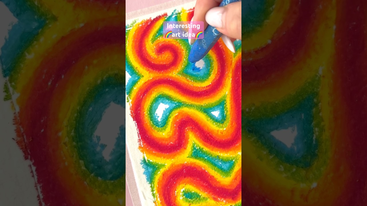 DIY crayon colouring idea🌈