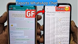 How to Exports WhatsApp Chat History & Read it!🤷‍♀️🤫