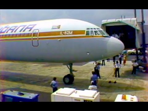 Cubana Ilyushin IL-62 arrives for the first time in the US at Miami International Airport