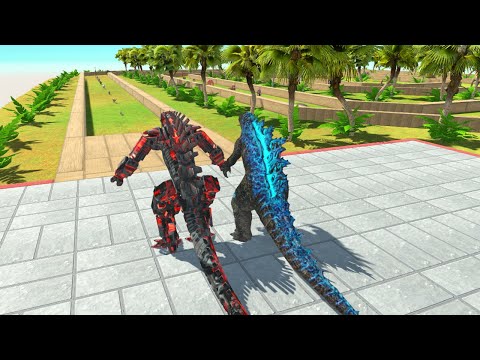 Mecha Godzilla vs Godzilla 2014 Death Run | Animal Battle Revolt Simulator