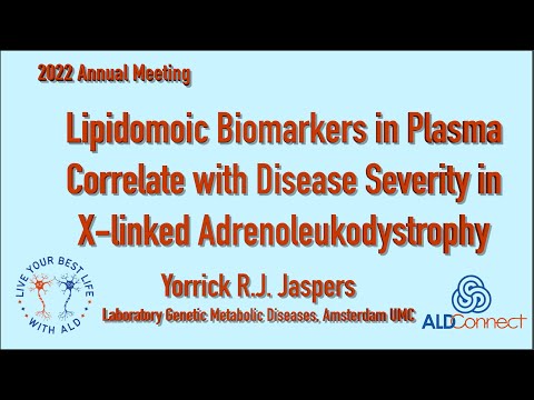Lipidomic Biomarkers in Plasma Correlate with Disease Severity in X-Linked ALD – Yorrick Jaspers