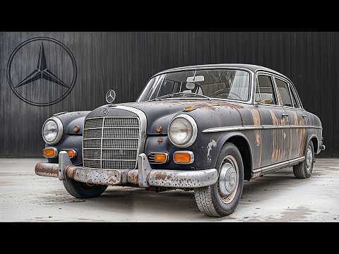 Mann restauriert verlassenen klassischen Mercedes Benz aus den 60ern