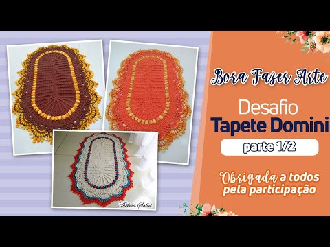 Trabalhos Feitos Através das Minhas VideoAulas 62 / Desafio Tapete Domini 1/2.