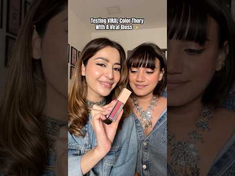 Viral color theory with a Viral lip gloss 🪄#colortheory #lipgloss  ​⁠@venessaashok