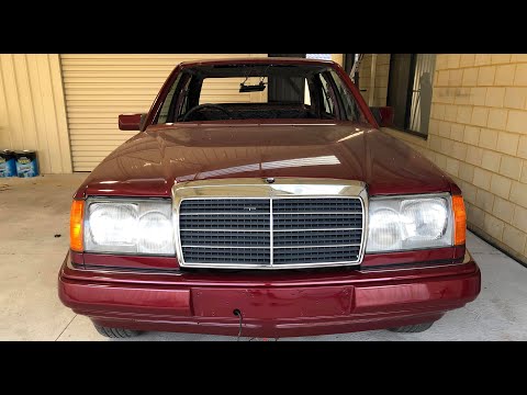 Starting to rip out all the old suspension - Red W124