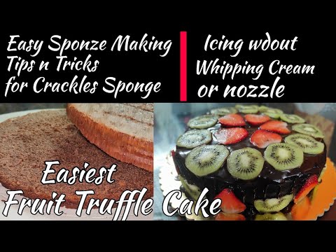 Chocolate Truffle Cake 1200/-वाली क्लास अब free में करें/Easy Chocolate Sponge Recipe wd Icing