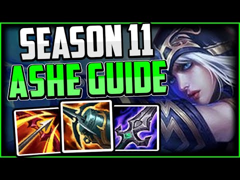 HOW TO PLAY ASHE BOT LANE & HYPER CARRY! Best Build/Runes ASHE ADC Season 11 League of Legends