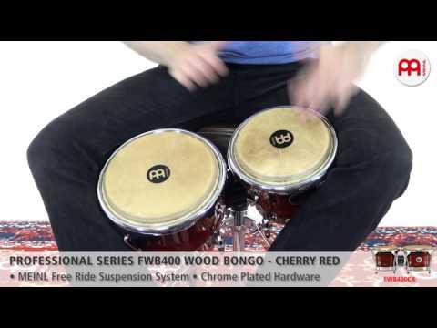 Professional Series FWB400 Wood Bongo - Cherry Red - FWB400CR