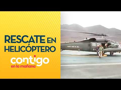 Así fue el momento en que HELICÓPTERO RESCATA a adultos mayores en Combarbalá - Contigo en la Mañana