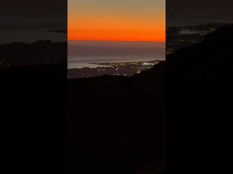 Santa Barbara panoramic night views, from Dragon’s Back Ridge, Arlington Peak #panorama