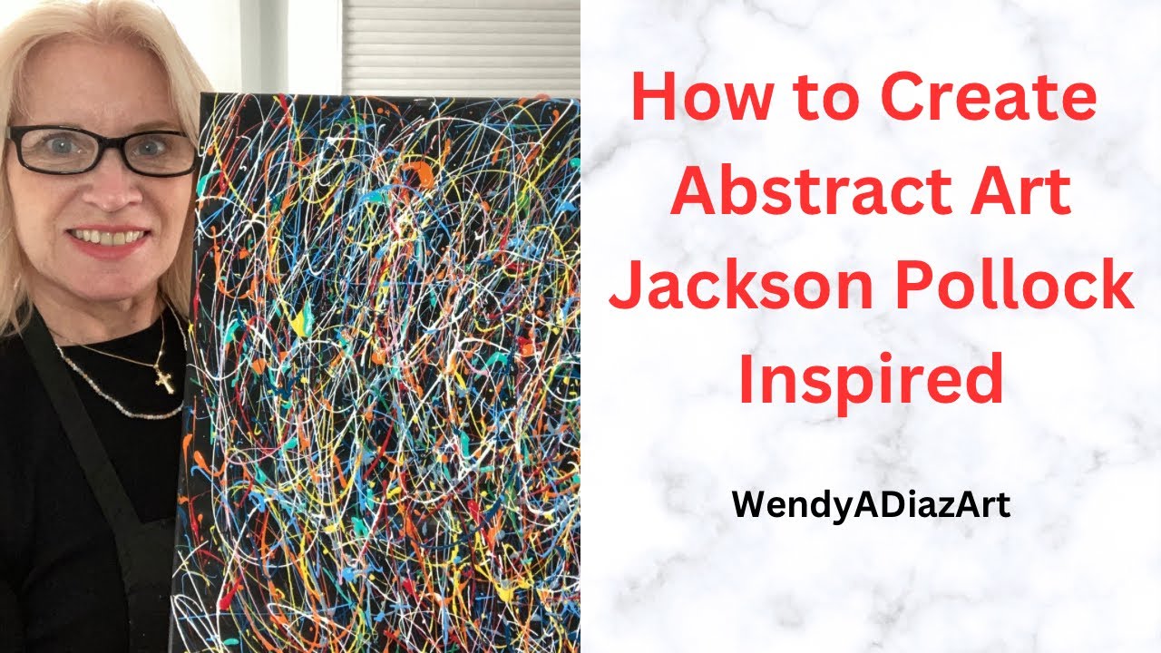 How to paint easy Abstract Art/Jackson Pollock Inspired/WendyADiazArt