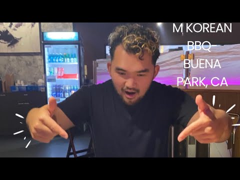 M Korean BBQ at The source OC in Buena Park California - server cooks the meat & tipping discourage