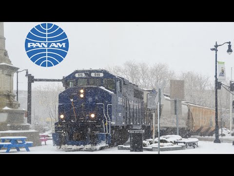 Chasing Pan Am Railways BO-1/CSX L055 in the snow!