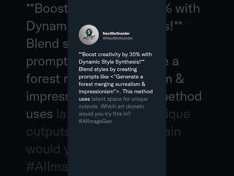 **Boost creativity by 35% with Dynamic Style Synthesis!** Blend styles by creating prompts like "...