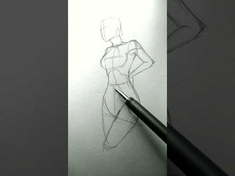 Easy way to draw a torso female anatomy / body #tutorial #art  #drawing