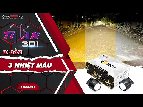 Test ánh sáng bi gầm Titan 301 - 3 nhiệt màu trong 1 bi
