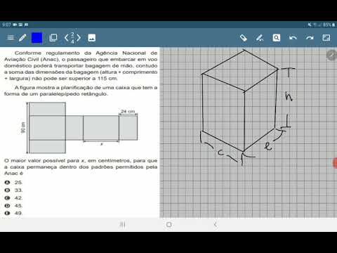 ENEM 2014 questão 145 prova amarela, planificação de paralelepípedo