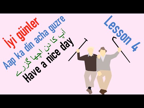 Learn Turkish Through Urdu Hindi - Lesson 4 - | اردو ہندی کے ذریعے ترکی سیکھیں - سبق 4