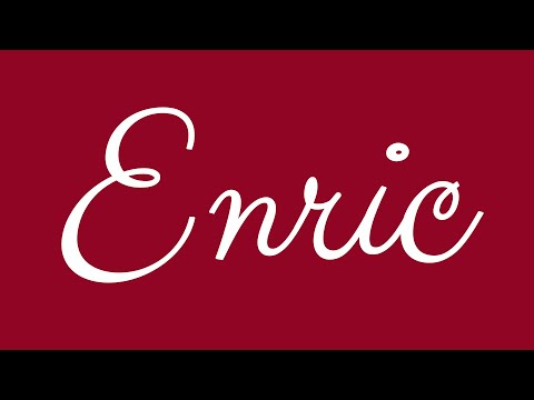 Learn how to Write the Name Enric Signature Style in Cursive Writing