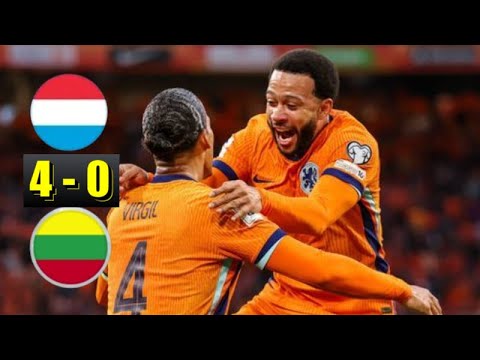 Netherlands vs Lithuania 4-0 Highlights & Goals UEFA World Cup Qualifiers