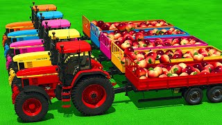 MINI PEACHES HAUL WITH JOHN DEERE TRACTORS! Extreme Precision Challenge! FS25