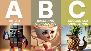 Italian Brainrot ABC: Meet Ballerina Cappuccina & Crazy AI Animal Characters! (A‑Z)