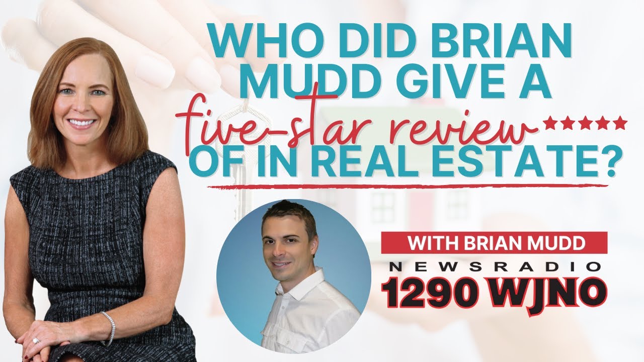 Who did Brian Mudd of 1290 WJNO give a five-star review of in Real Estate?