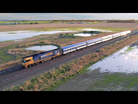 JBRE 1AM8 "The Overland" Passenger Train With NR105 (28/8/2022) - PoathTV Australian Railways