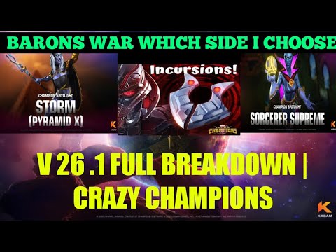 V 26.1 FULL BREAKDOWN REWARDS AND INCURSIONS WITH BARONS WAR EVENT||MARVEL CONTEST OF CHAMPIONS