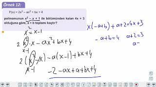 Eğitim Vadisi TYT Matematik 45.Föy Polinomlarda Bölme Konu Anlatım Videoları