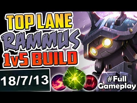 TOP LANE RAMMUS 1v5 BUILD | New Runes Rammus vs Jayce TOP | NEW RUNES SEASON 8 Full Gameplay
