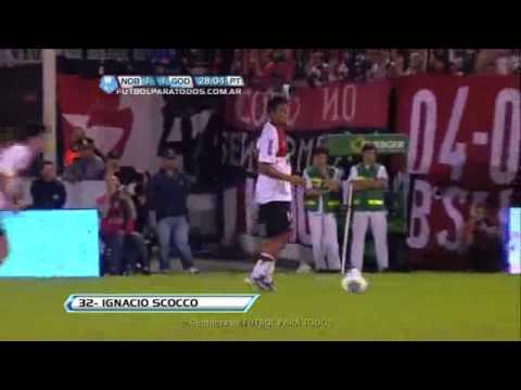 golesya.com gol de Scocco Newell's old boys 1 - 1 Godoy Cruz Fecha 13 Torneo Final 2013