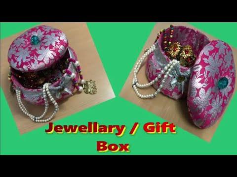 Jewellery box and gift box making at home with waste material.Best out of waste cardboard.