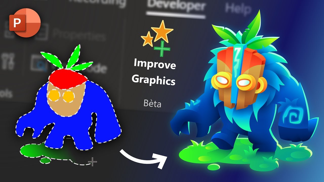 Easy Art in PowerPoint! 🔥||⭐ New Improve Graphics Feature