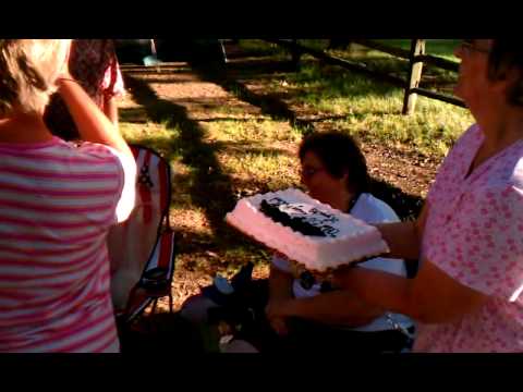 Lynette's birthday cake & Happy birthday song by Pat & Lee